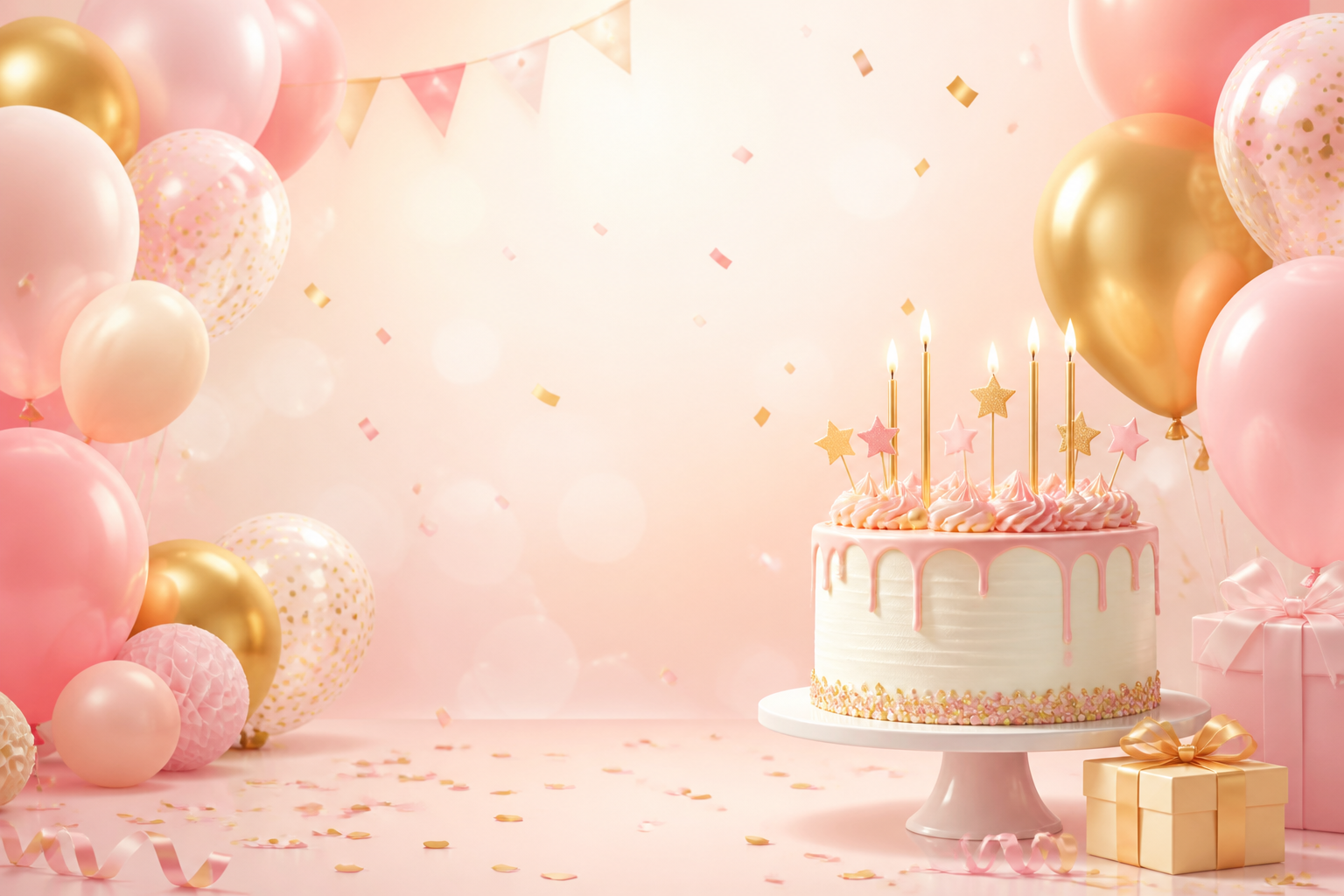 Celebration scene for birthday wishes