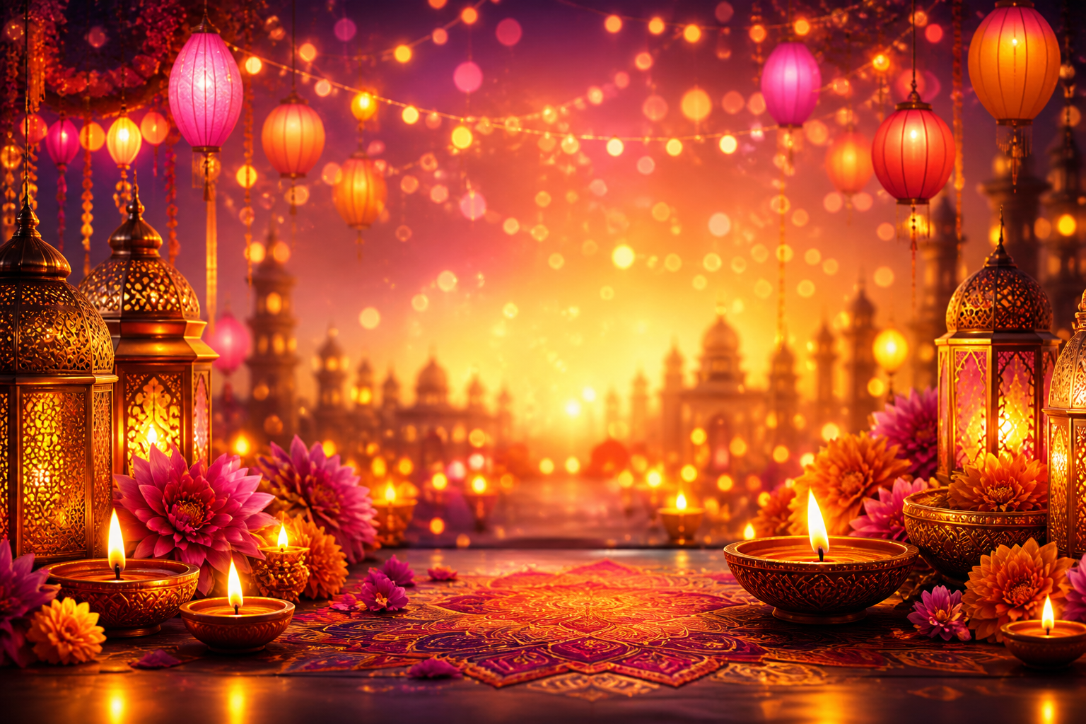 Festive lights for festival wishes